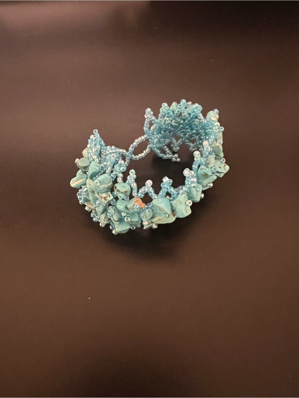 Blue Turquoise Bead Bracelet